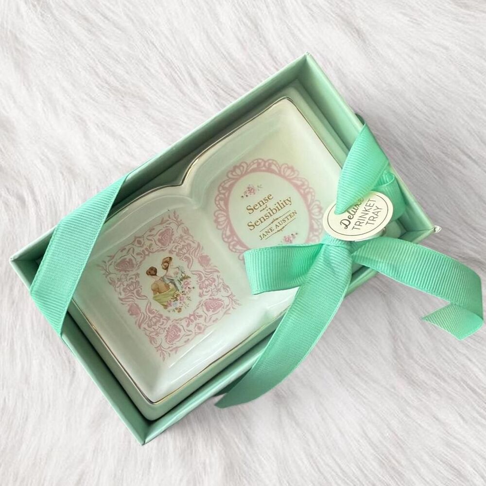 Jane Austen Sense and Sensibility book-shaped trinket tray NEW Bookish Whimsy